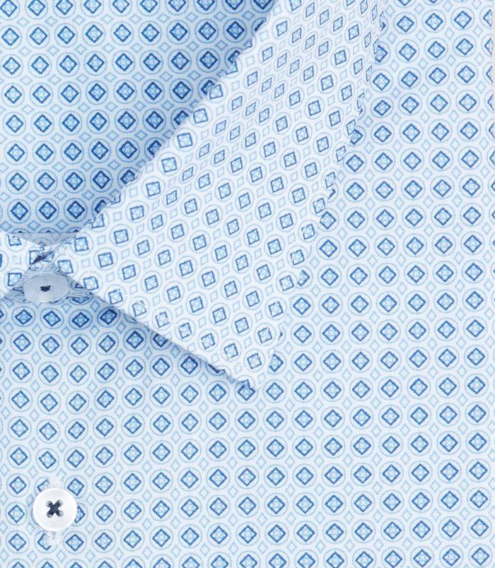 Izac Chemise Regular à Imprimé Bleu "Simon"