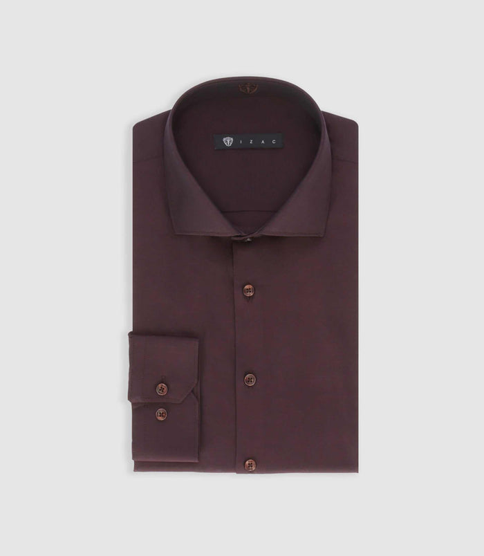 Izac Chemise Regular En Coton Bordeaux PEYO
