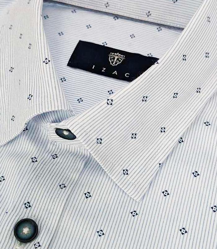 Izac Chemise Regular Marine Et Blanche KELLYOUT