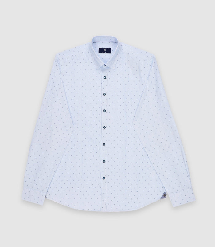 izac Chemise regular marine et blanche KELLYOUT