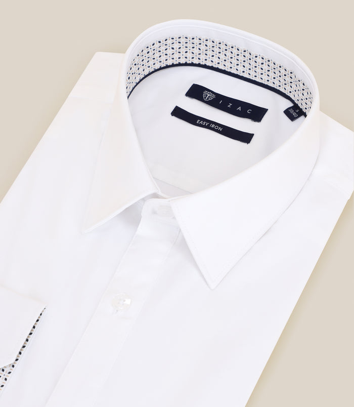 Izac Chemise Repassage Facile Blanche