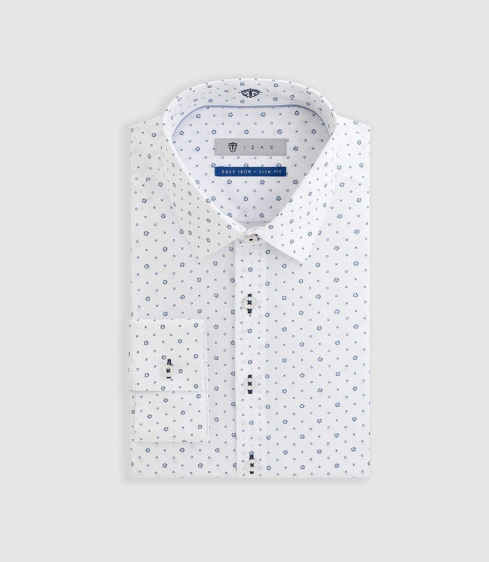 izac Chemise repassage facile blanche "Dolan"