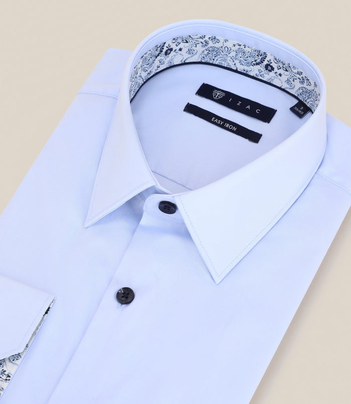 Izac Chemise Repassage Facile Ciel