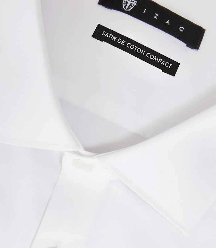 Izac Chemise Satin Slim Blanche "Satinslim"