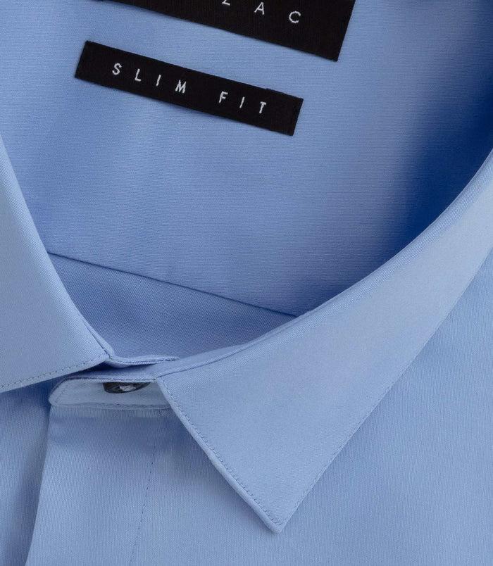 Izac Chemise Satin Slim Bleu-pastel "Satinslim"