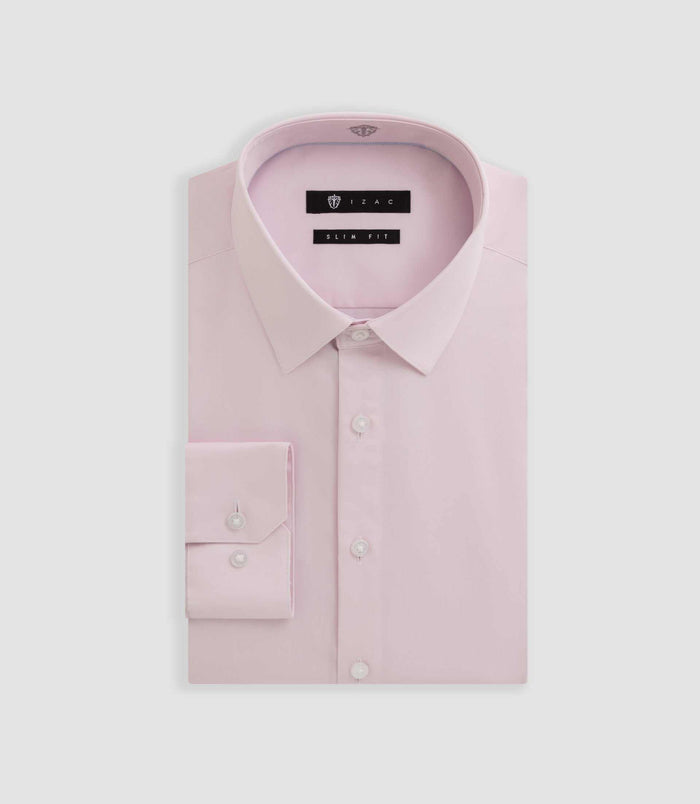 Izac Chemise Satin Slim Rose "Satinslim"