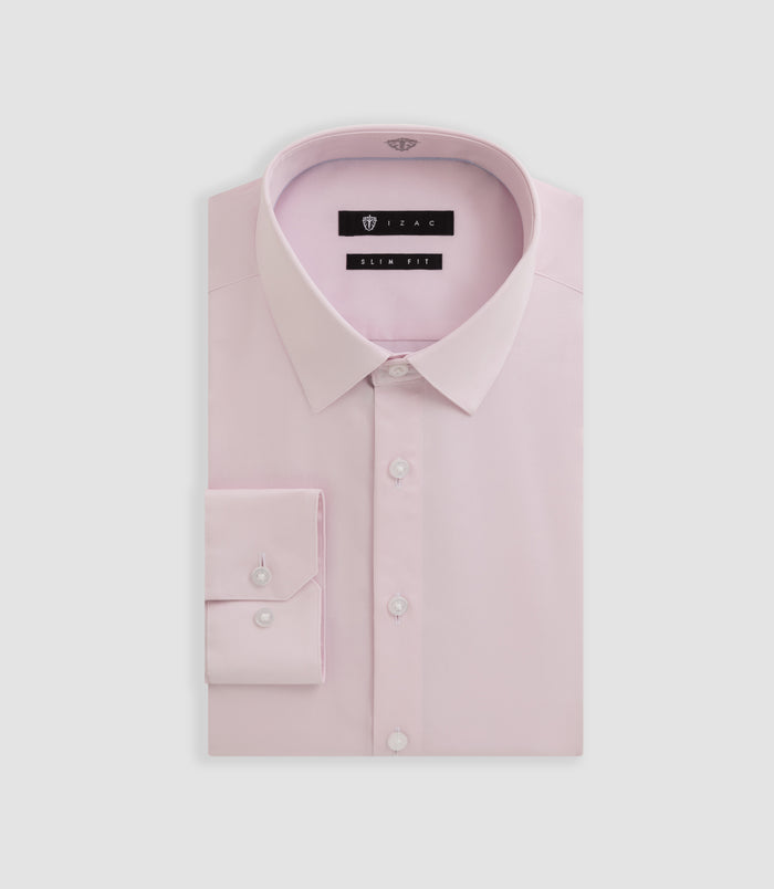 izac Chemise satin slim rose "Satinslim"