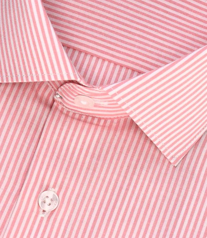 Izac Chemise Slim à Rayures Rose MADDOX