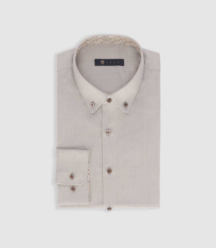 Izac Chemise Slim Beige PABLO