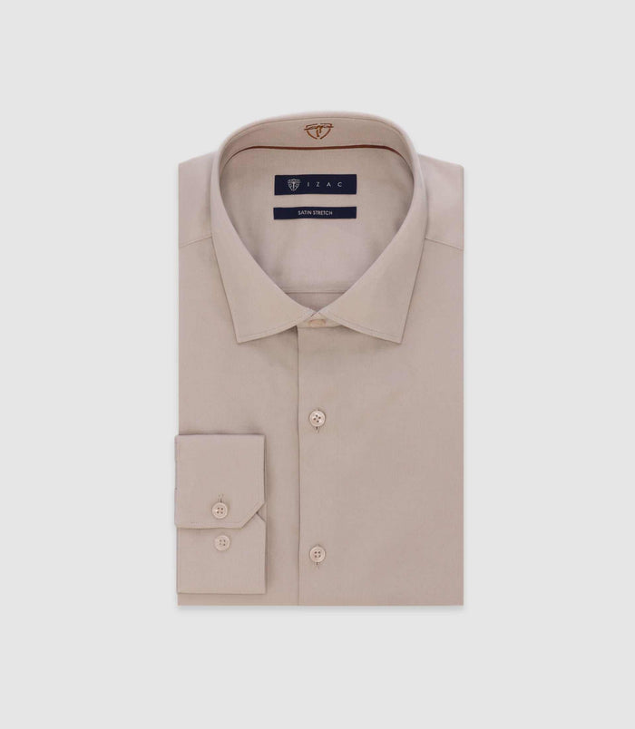 izac Chemise slim beige