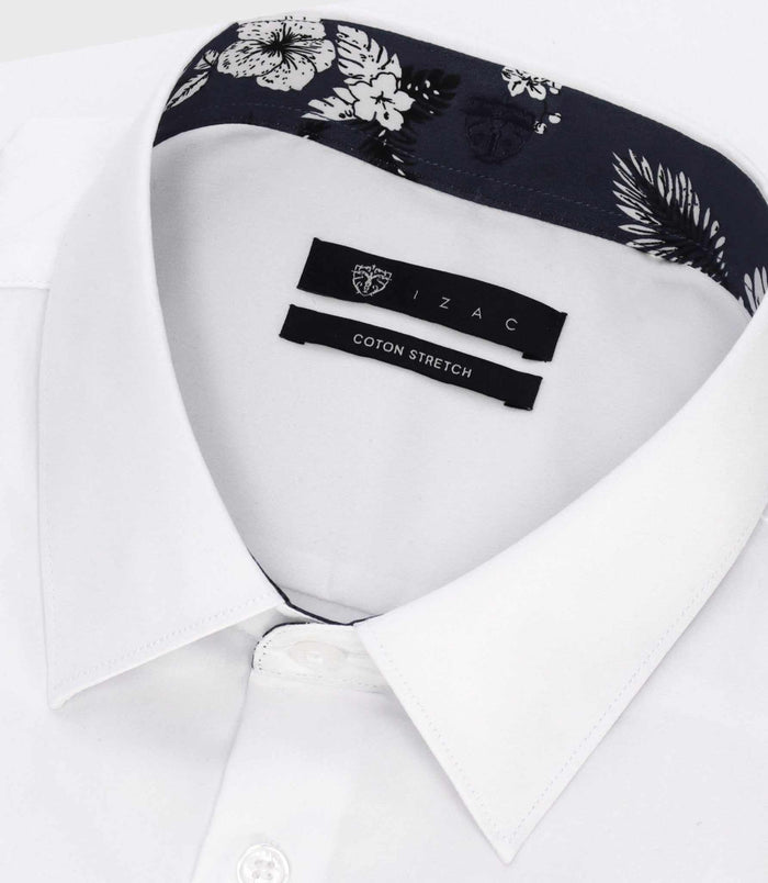 Izac Chemise Slim Blanche MILAN