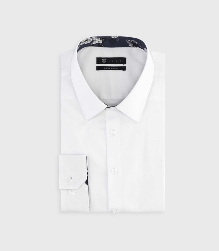 Izac Chemise Slim Blanche MILAN
