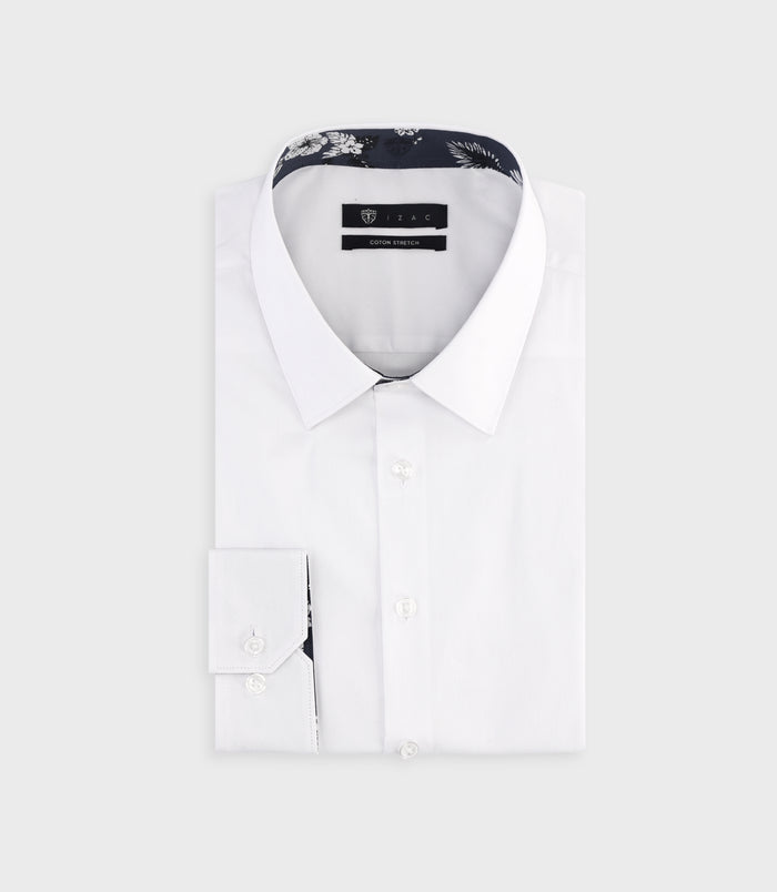 izac Chemise slim blanche MILAN