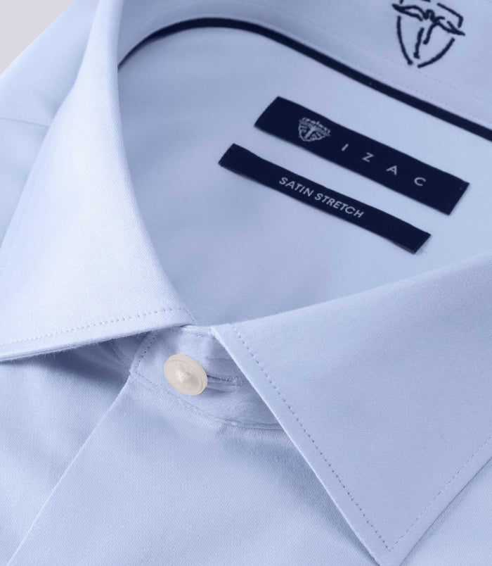 Izac Chemise Slim Ciel