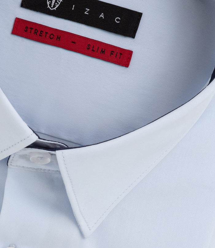 Izac Chemise Slim Ciel "Bouba"