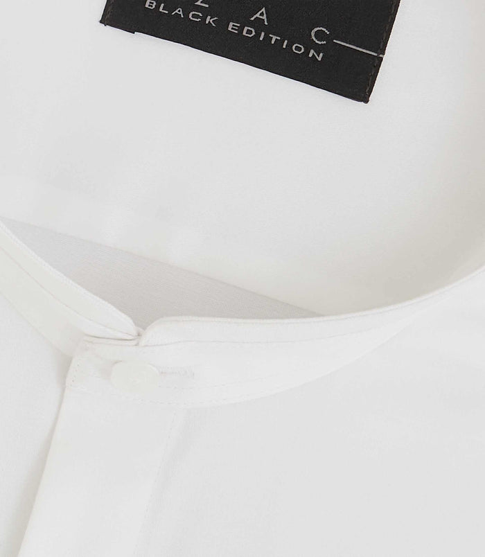 Izac Chemise Slim Col Mao Blanche MARCEL