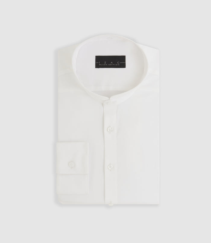 izac Chemise slim col mao blanche MARCEL