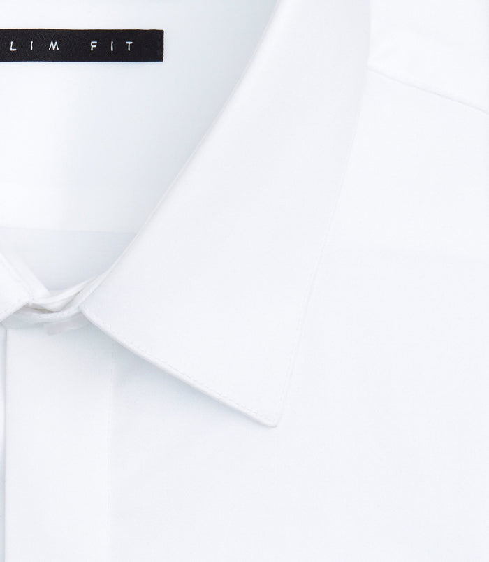 Izac Chemise Slim En Satin Blanc "Satinmixteslim"