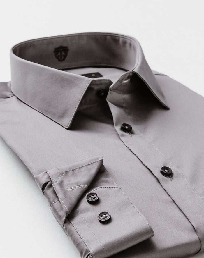 Izac Chemise Slim Gris Moyen