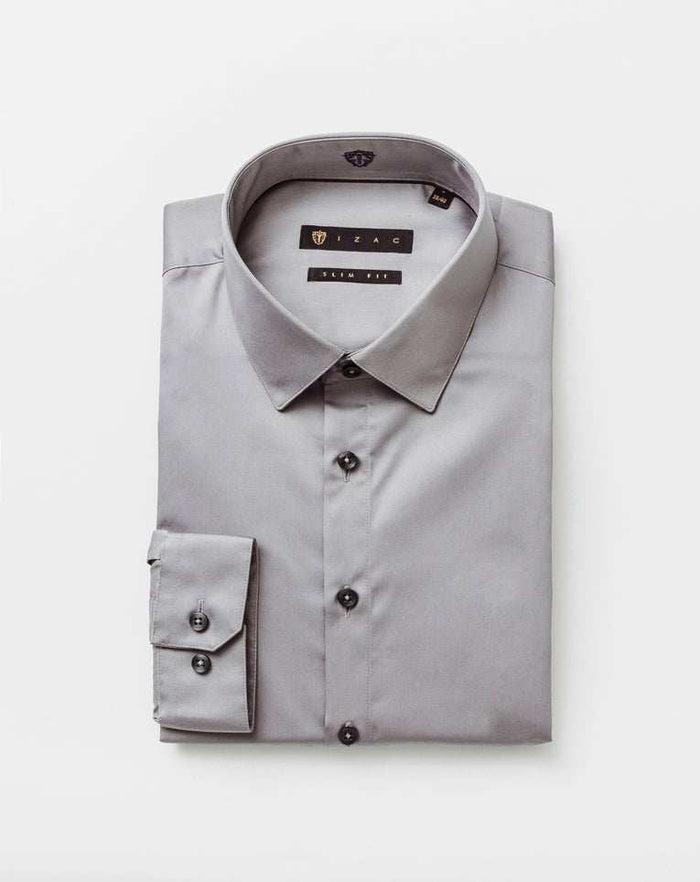 izac Chemise slim gris moyen
