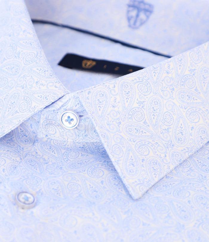 Izac Chemise Slim Imprimée Ciel PAQUITO