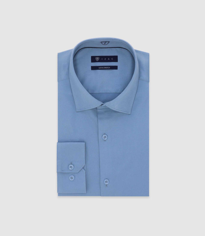 izac Chemise slim indigo