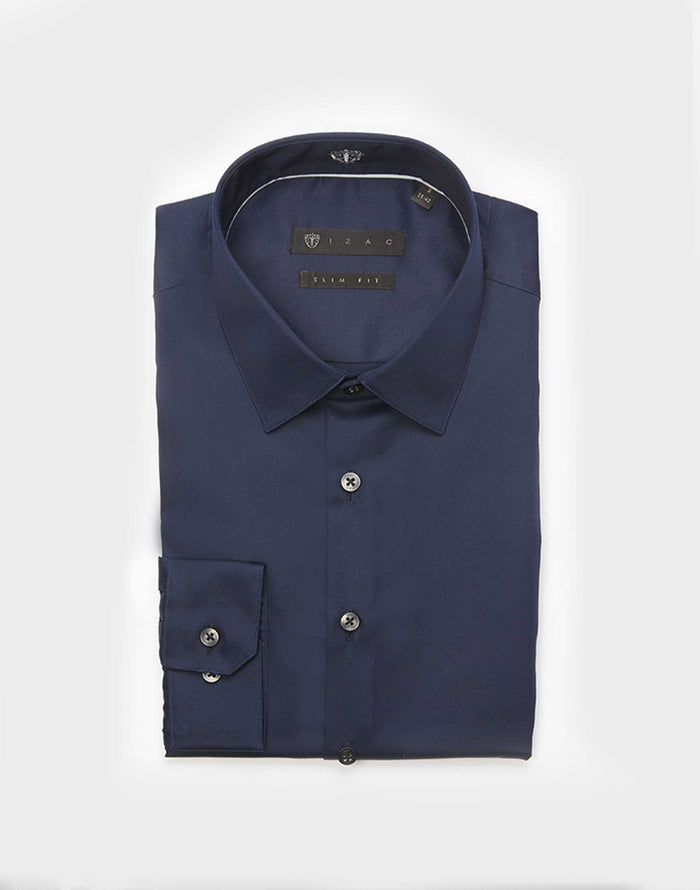 izac Chemise Slim Marine Foncé