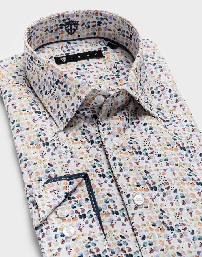 Izac Chemise Slim Micro Motif