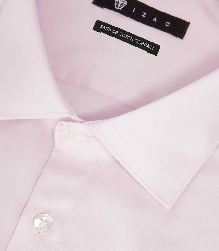 Izac Chemise Slim Rose "Satinslim"