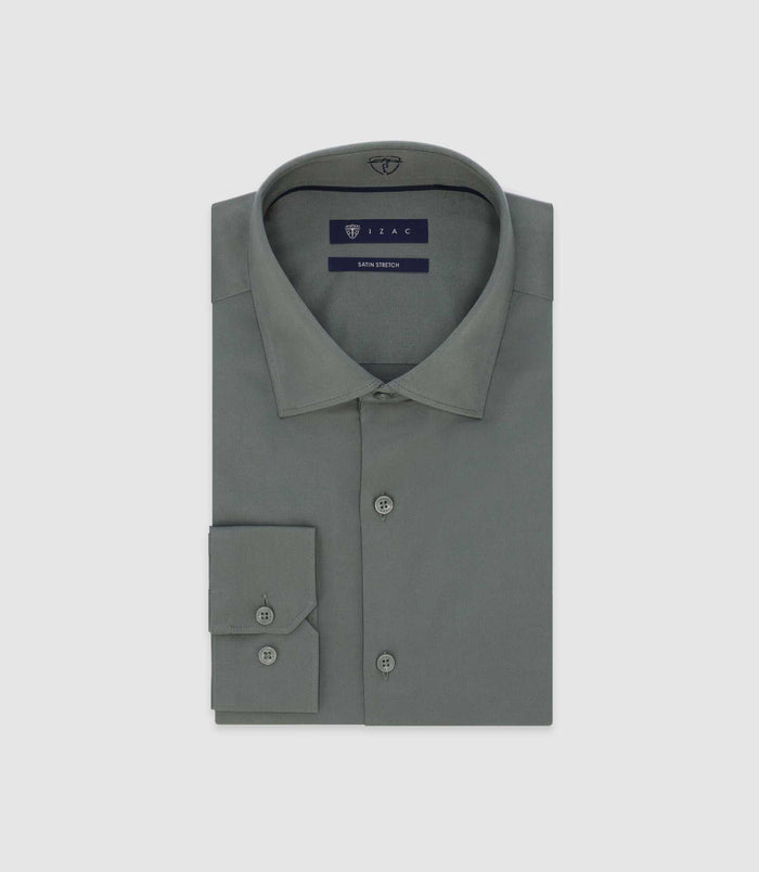 izac Chemise slim verte