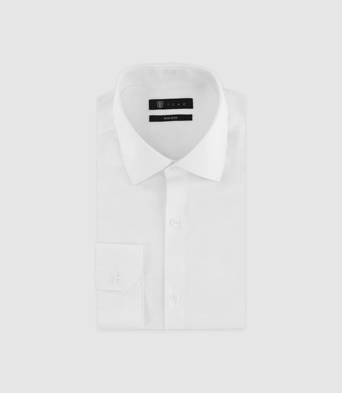 izac Chemise twill infroissable blanche