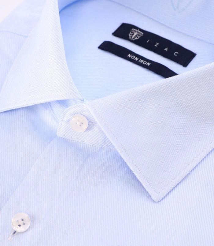 Izac Chemise Twill Infroissable Ciel