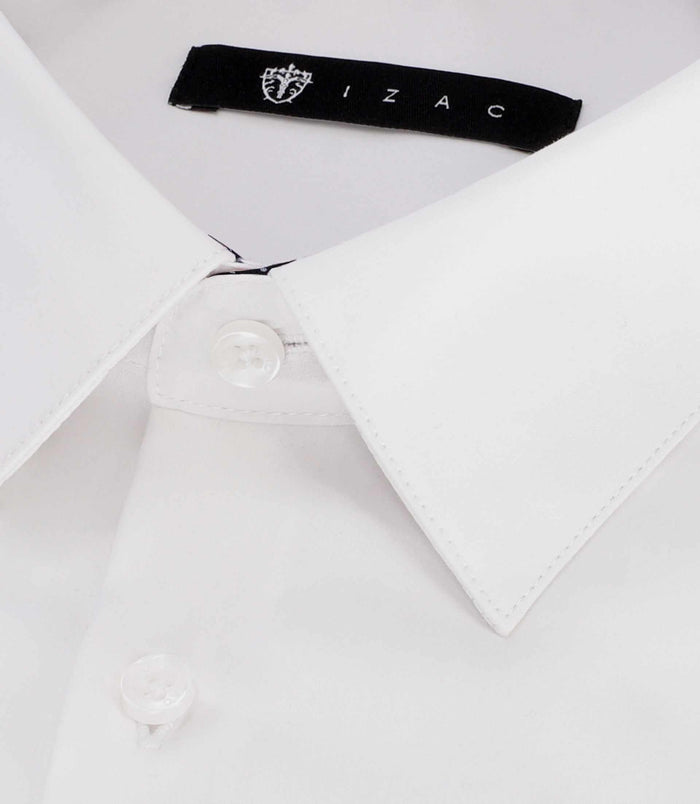Izac Chemise Unie à Fantaisie Blanc PADDY