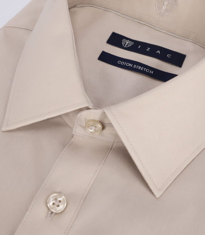 Izac Chemise Unie Beige