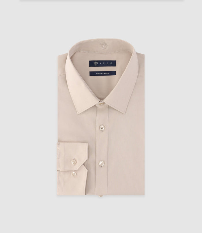 izac Chemise unie beige