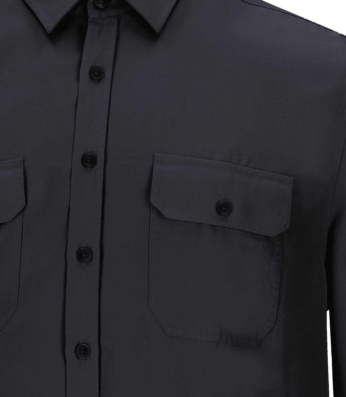 Izac Chemise Unie Casual Marine JULIEN