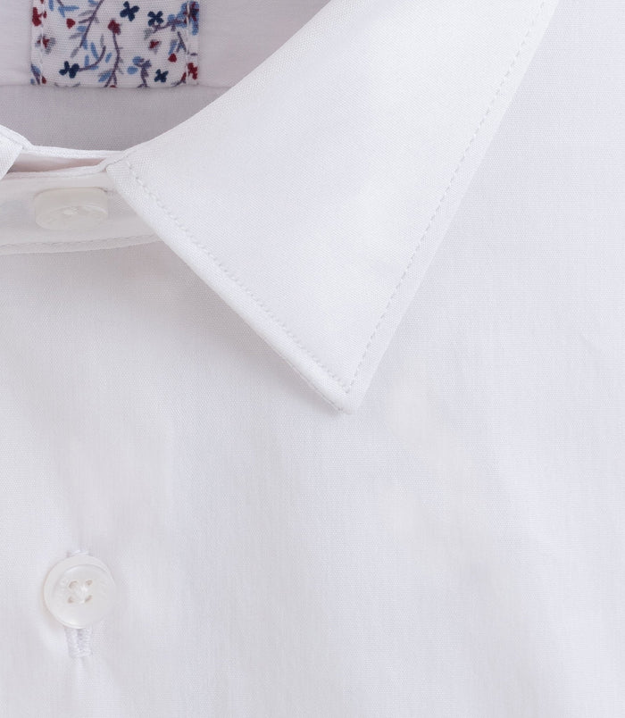 Izac Chemise Unie Fantaisie Blanche Blanche "Dary"