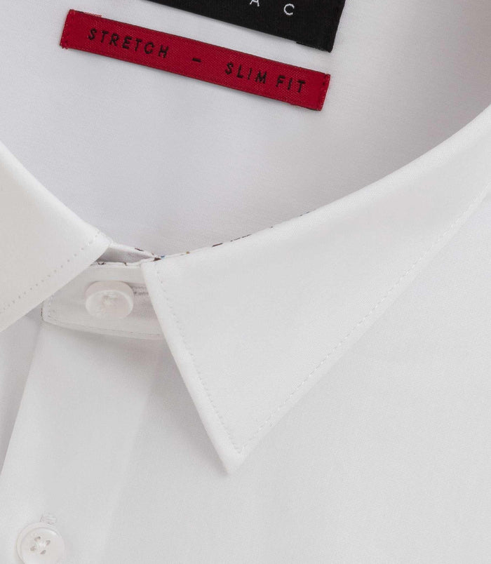 Izac Chemise Unie Fantaisie Blanche "Bolton"