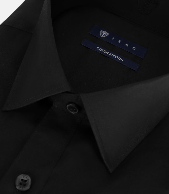 Izac Chemise Unie Noire