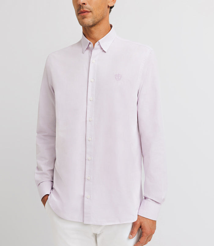 Izac Chemise Unie Violet Parme