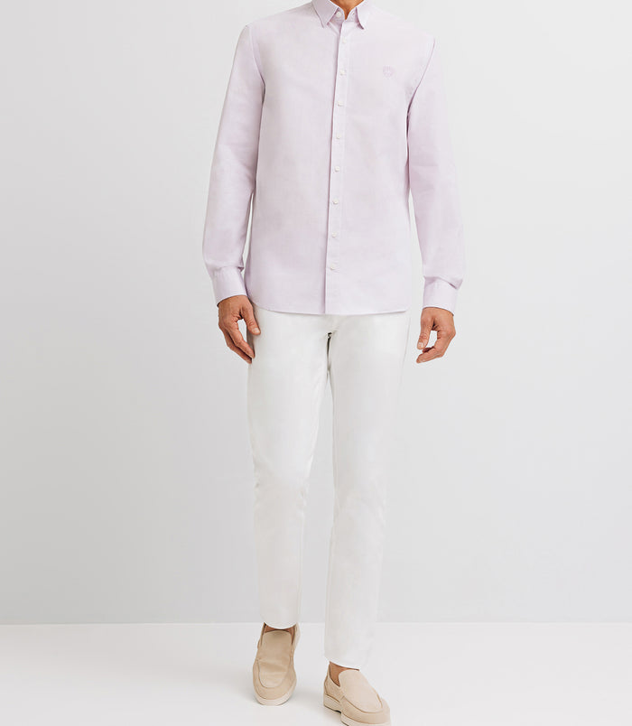 izac Chemise unie violet parme