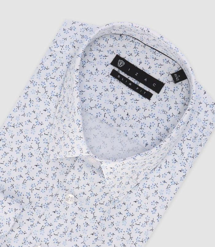 Izac Chemise Ville à Imprimé Bleu "Tifast012"
