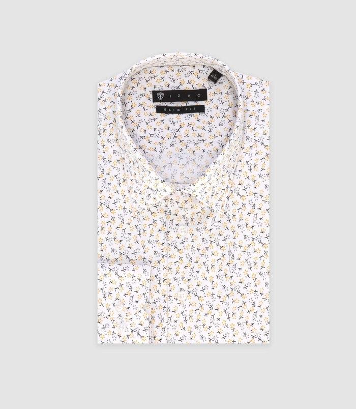 izac Chemise ville à imprimé jaune "Tifast012"