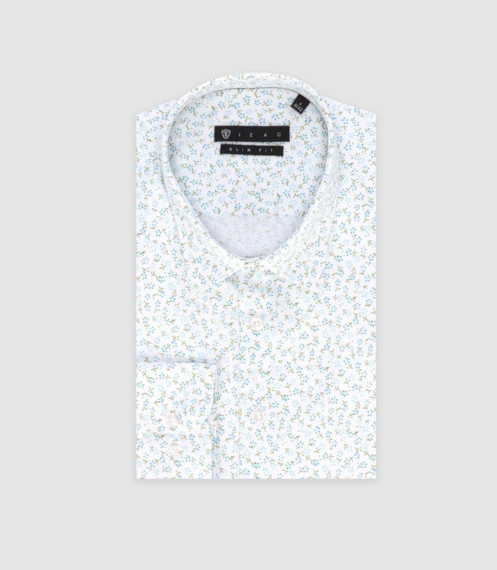 Izac Chemise Ville à Imprimé Vert "Tifast012"