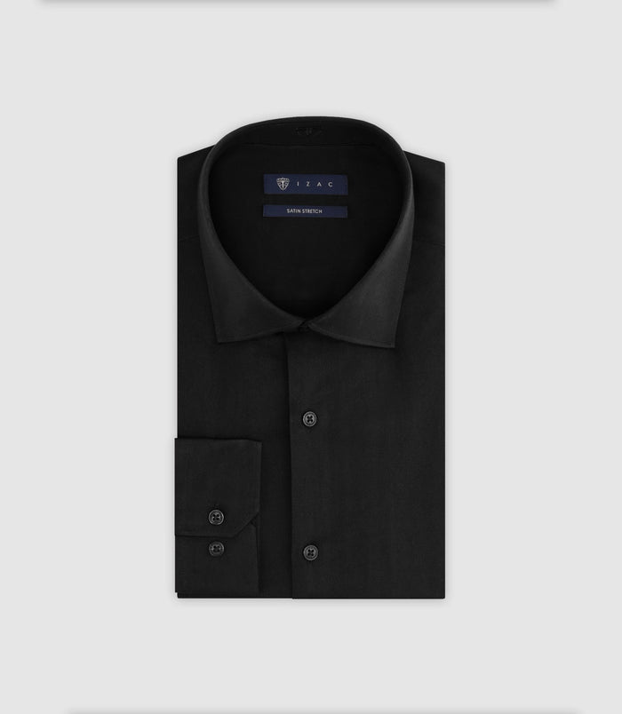 izac Chemise ville ajustée noire