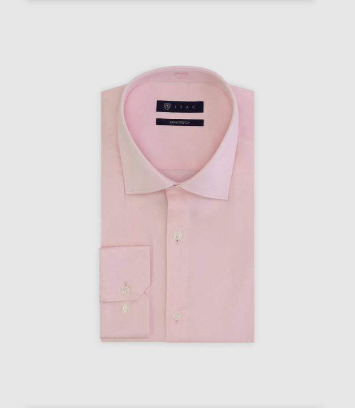 izac Chemise ville ajustée rose