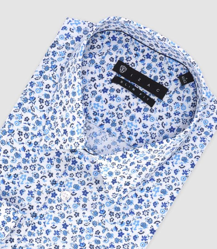 Izac Chemise Ville Bleu Et Rouge "Tifast018"