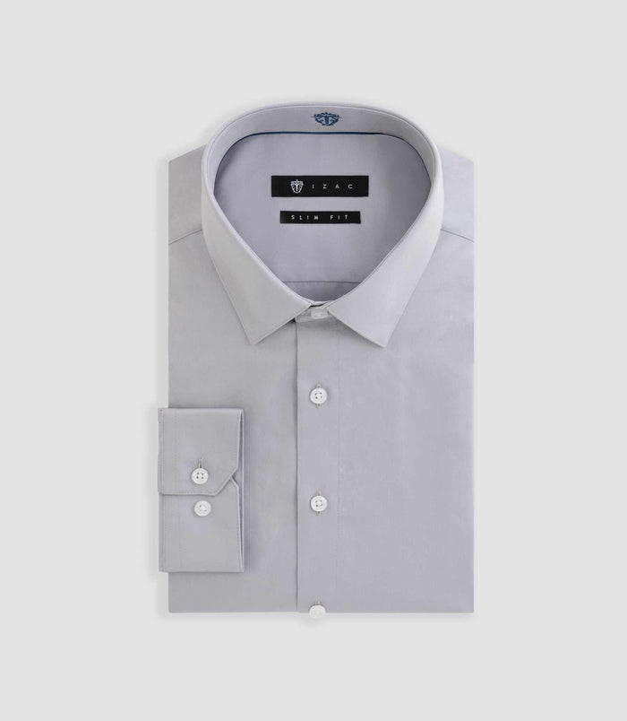 izac Chemise ville gris clair "Satinslim"