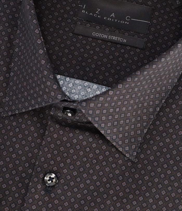 Izac Chemise Ville Imprimée Anthracite PADERN