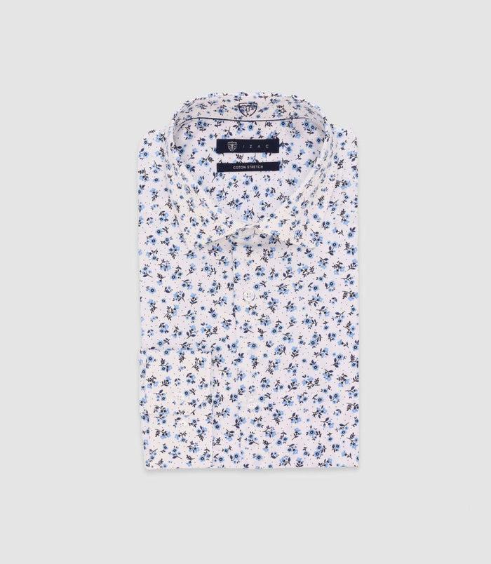 Izac Chemise Ville Imprimée Bleue